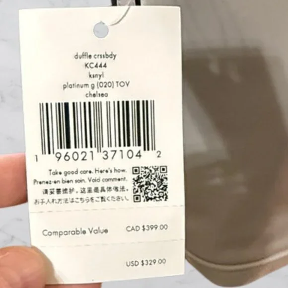 NWT Kate Spade New York Chelsea Large Duffle Crossbody Platinum Grey - Picture 6 of 13